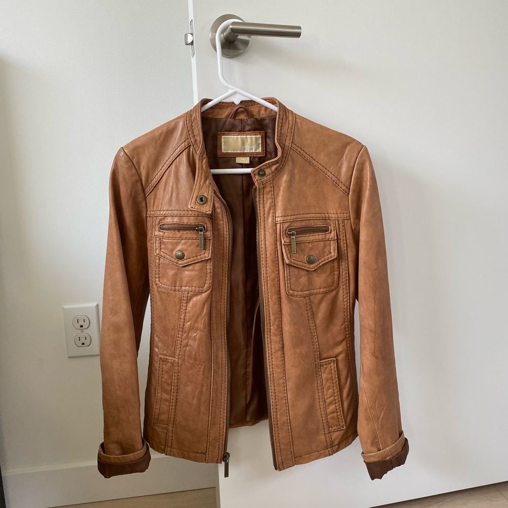 Michael Kors camel leather jacket (women’s small)